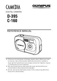 Olympus C 160 manual. Camera Instructions.